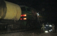 По пути в Николаев загорелся грузовой поезд