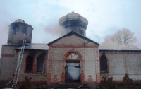 Огонь практически уничтожил церковь в Житомирской области
